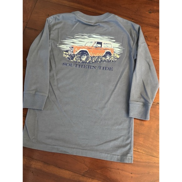 Southern Tide Ford Bronco Boys XS (4-5) Blue Long Sleeve Tee Shirt - Picture 7 of 8
